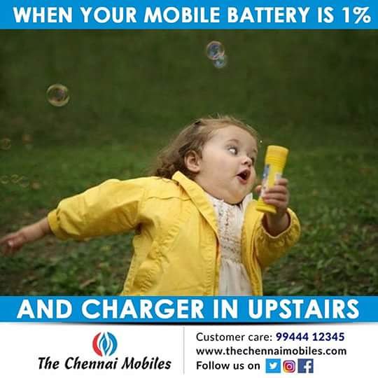 Chennai_Mobiles's tweet photo. ๐๐All faced such situations!!!!When your mobile battery is 1% and its about to die, this how you run to fill your mobile battery๐
#TheChennaiMobiles #Mobilememe #Batterylife #mobilecharging #Runninglife
Visit our nearest showrooms or shop online
https://t.co/4HvUiB4aSW https://t.co/HplD0TQJYj