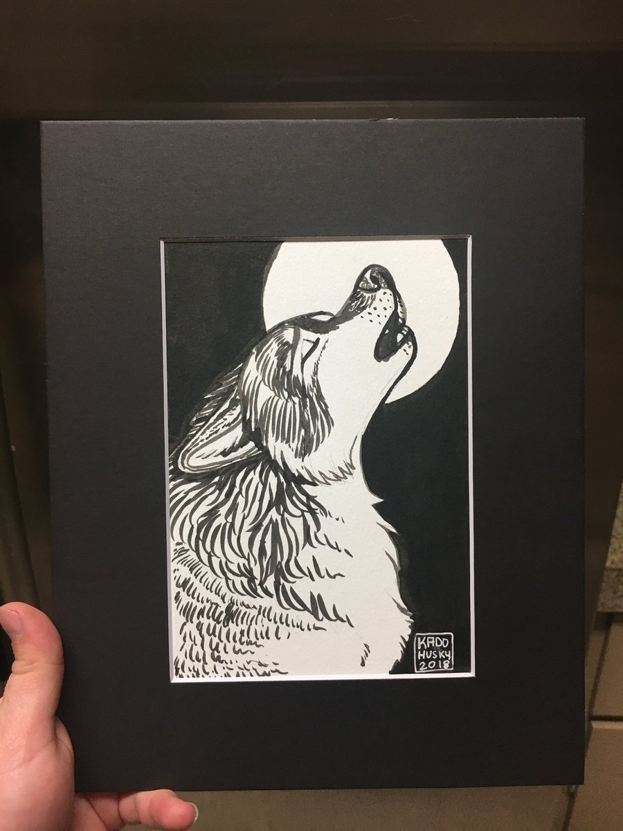 AvoKadoHusky's tweet photo. Have an AWOO! #inktober commission example. :) https://t.co/Mj7rE2v0f7