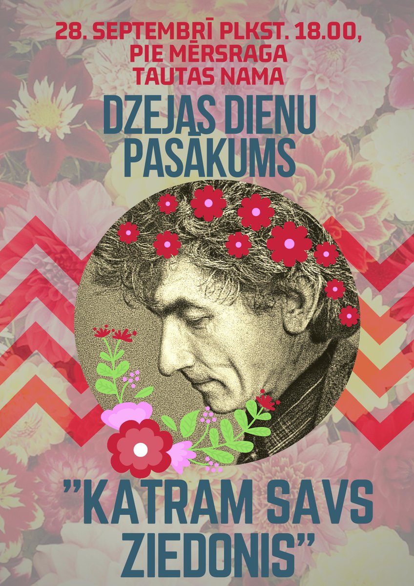 28.septembrī, plkst. 18:00 pie Mērsraga Tautas nama Dzejas dienu pasākums "Katram savs Ziedonis". Tiekamies! #mērsrags #dzejasdienas #katramsavsziedonis