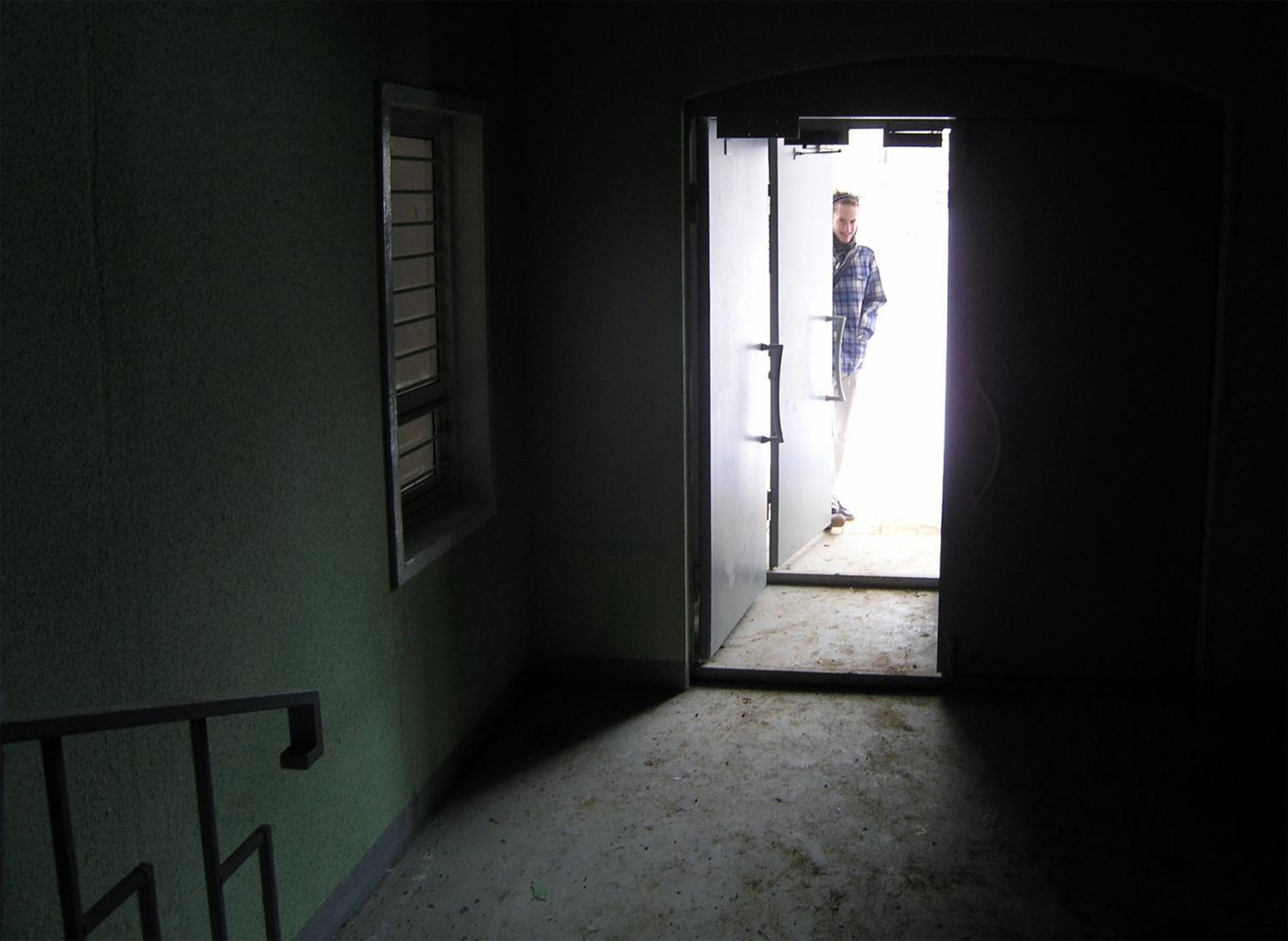 Дверь подъезда изнутри