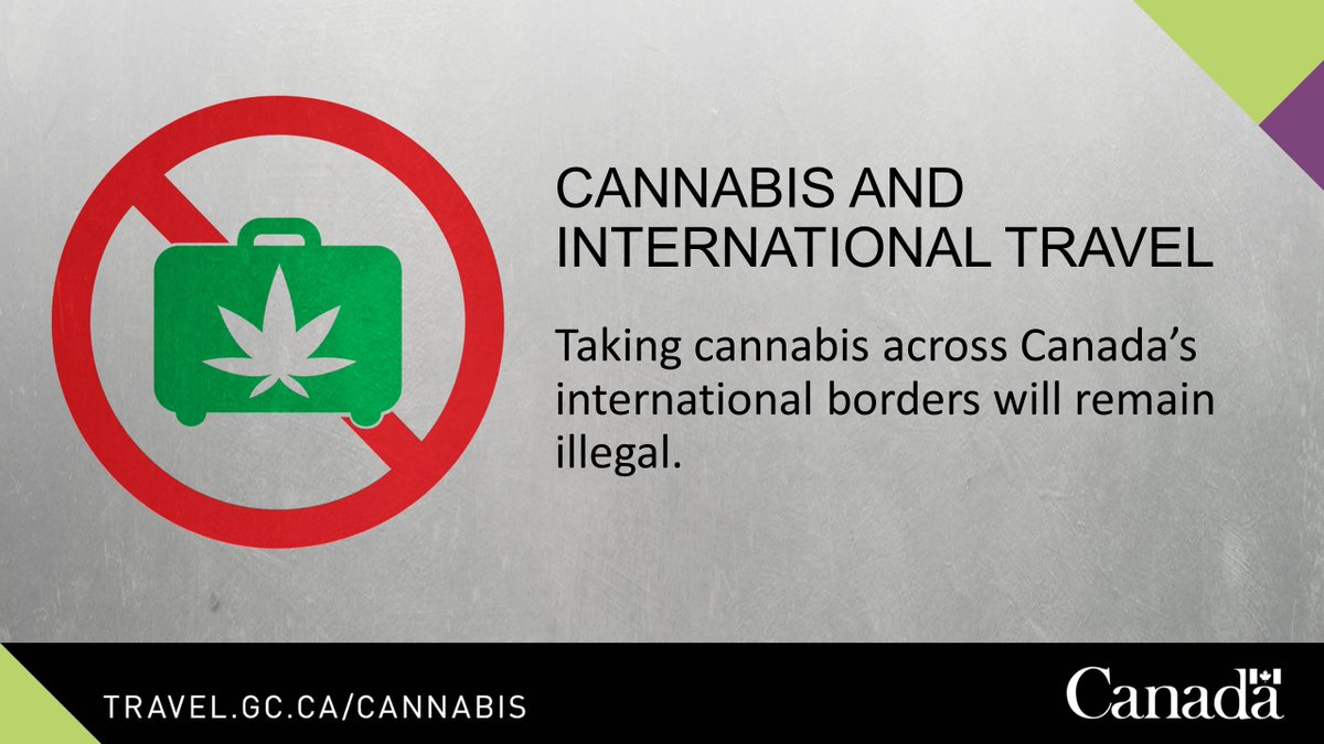 CanSwitzerland's tweet photo. Taking #cannabis products across Canada’s international borders will remain illegal after legalization in Canada, even when travelling to or returning from places which have legalized or decriminalized cannabis. https://t.co/MEVnB6KPxJ #CannabisAct #Marijuana https://t.co/4wwtOgGmXS