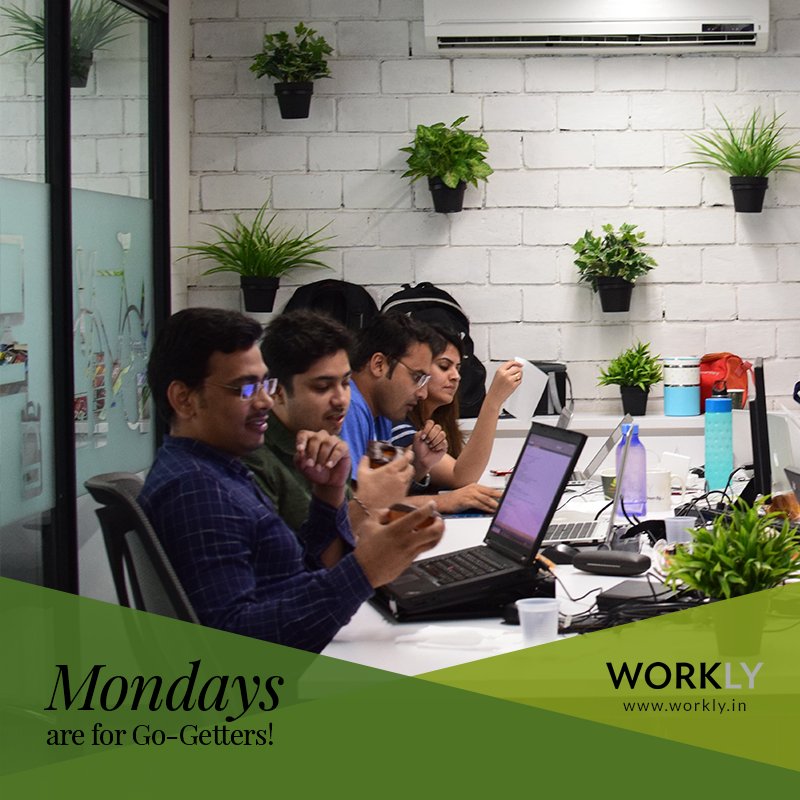 Worklyspace's tweet photo. Monday belongs to a go-getter. Are you one?
#Workly #Motivation #NewDay #FreshStart #CoworkingSpace #marketing #business #socialmedia #Leadership #hardworkpaysoff #SoDelhi #LBBDelhiNCR #coworkers #community #office #LajpatNagar #SouthDelhi #workspace #Entrepreneurs https://t.co/mGlMn5iXKo