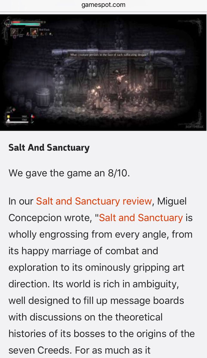 shahedC's tweet photo. Good to see #SaltAndSanctuary in this list of “Best #PS4 Game Exclusives Now Available”  

⏩ https://t.co/jBX8r3fA1s 

Kudos @skastudios @Jamezila @Shelldragon! https://t.co/QmWjDe4599