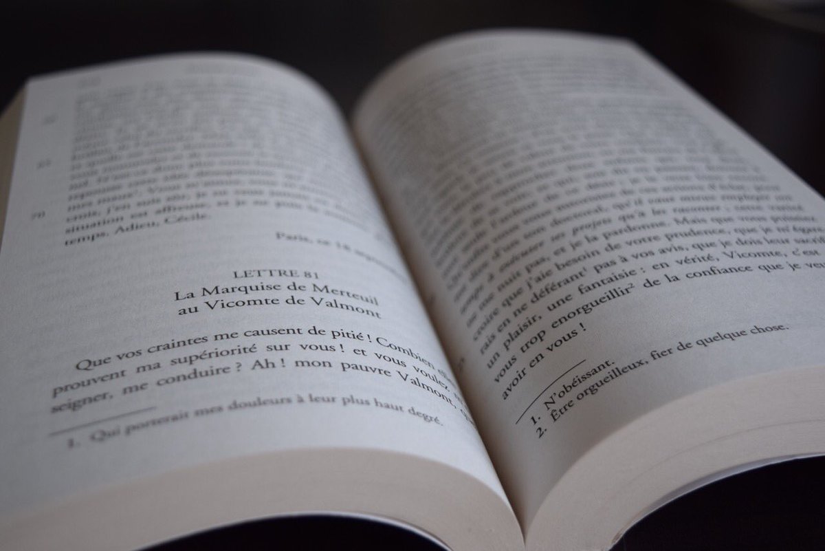 Les Liaisons Dangereuses 🖋
~~
Les lettres de la Marquise et du Vicomte sont très souvent étudiées pour le BAC de Français 🙂📚
~~
<a href="/livredepoche/">Livre de Poche</a> #BAC2019 #littérature #livre #lycée #français #soutienscolaire #paysbasque #côtebasque
