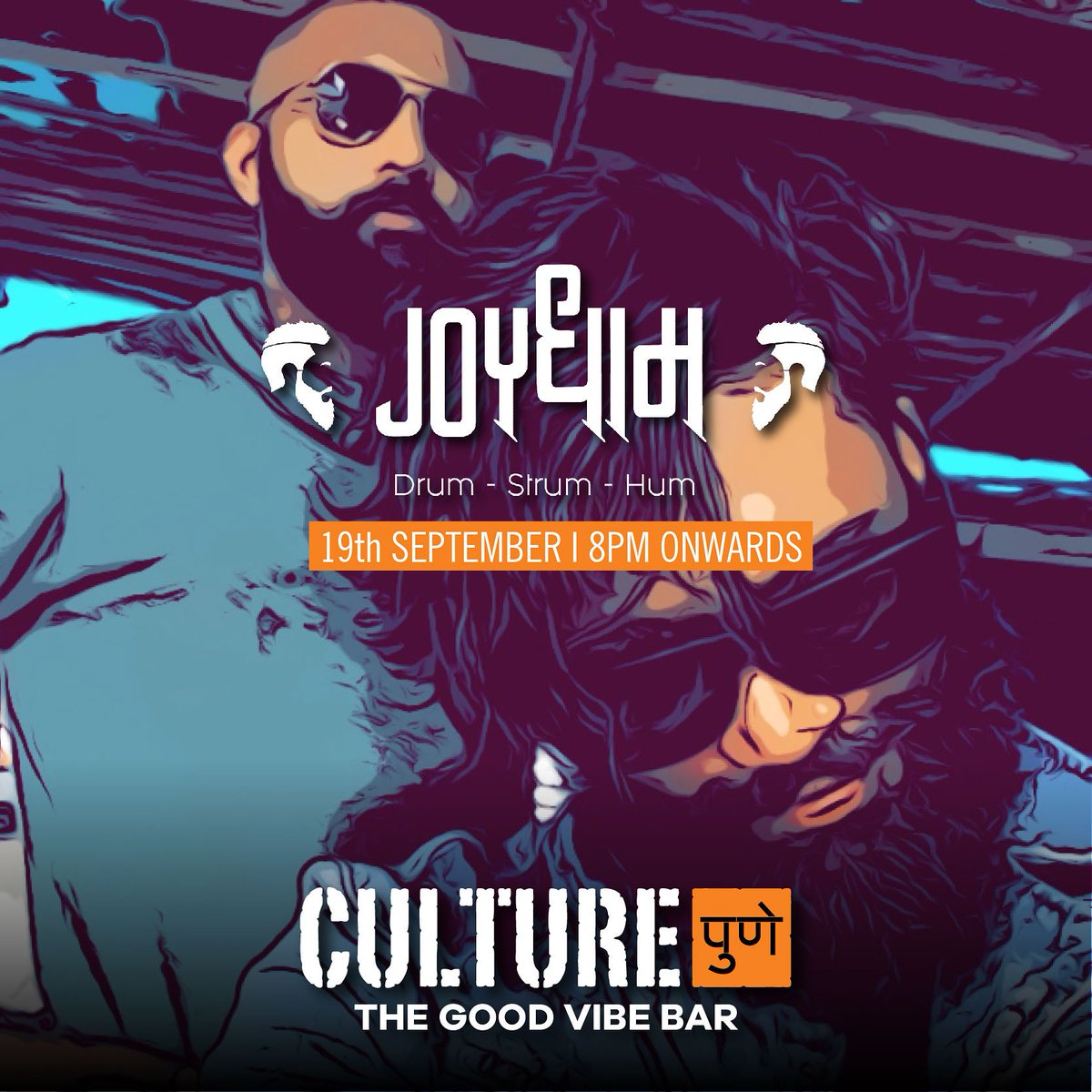 culturepune's tweet photo. Hum the tunes along! Strike the cords and get aloof with tune
At Culture Pune at 19th Sept 8 pm onwards with #JoyDham
#livemusic #livegig #gigalert #music #midweek #wednesday #punegigs #puneevents #punenightlife https://t.co/AXXfPp1UVL