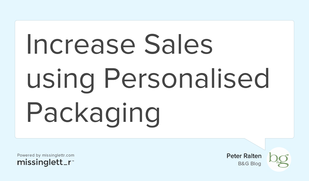 "With something as simple as having the name of a customers’ friend or loved one on the bottle, sales of..." goo.gl/xTVnqV #Digital #Packaging #personalisation #Marketing #Important #Buy