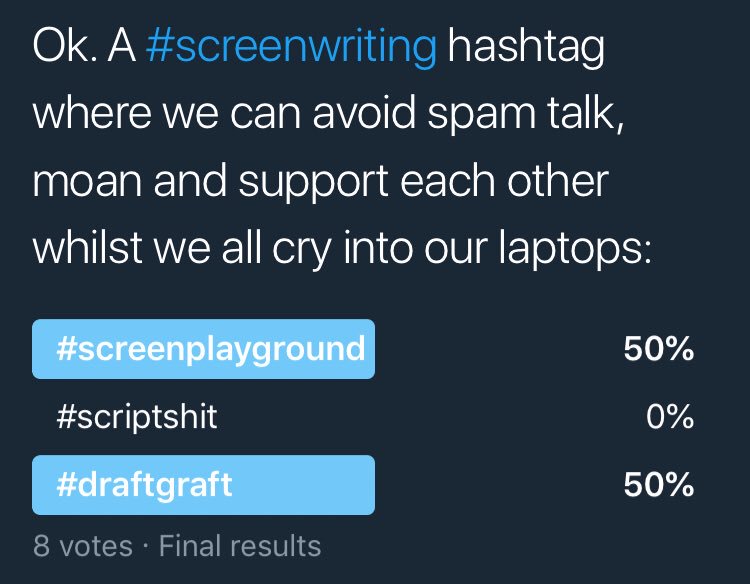 killmequickfilm's tweet photo. I have to cast my vote to swing the balance. So... our official hashtag is going to be #screenplayground! Use it today and tell me what games your playing with your #screenwriting? https://t.co/lkoNXBwaAR