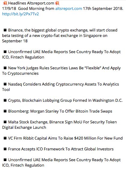 News Headlines 17th September
#cryptocurrencynews