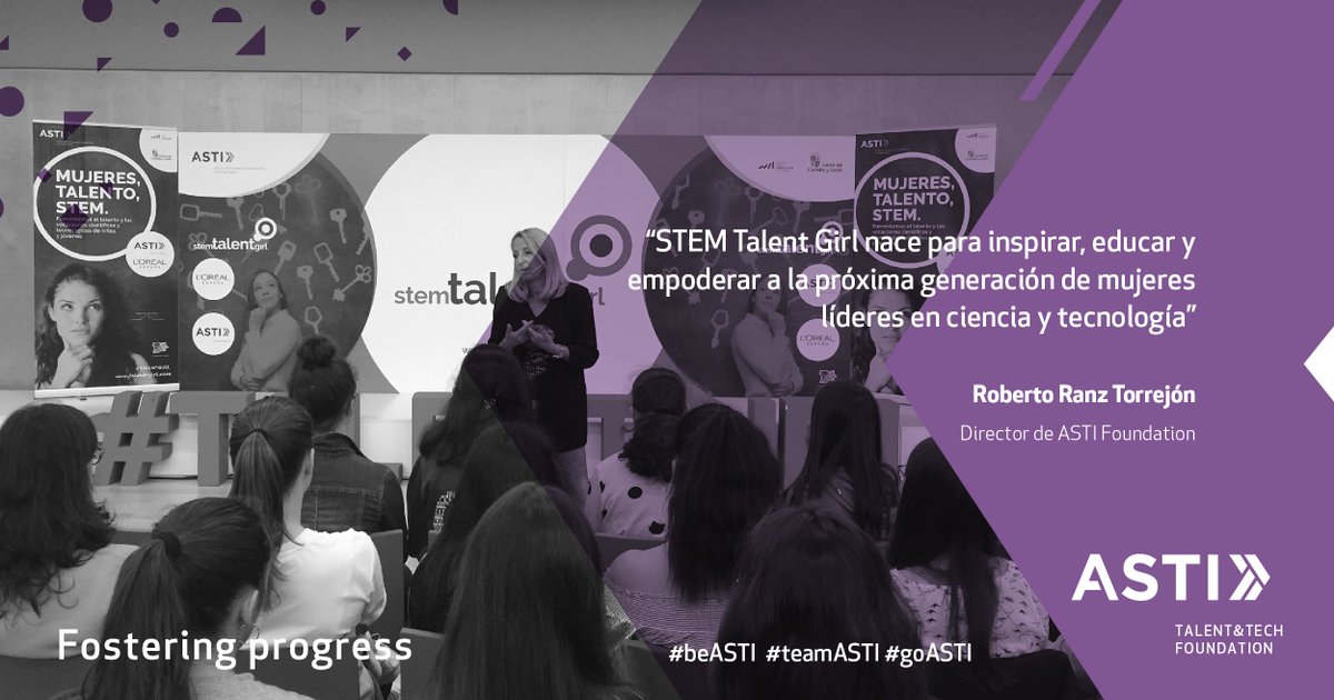 ASTITechGroup's tweet photo. #ASTIQuestions ¿Qué es @StemTalentGirl? @Roberto_Ranz, director de @AstiFoundation, explica este programa del que podéis encontrar toda la información en https://t.co/PlED6KHuKY #talentgirl https://t.co/qwD5SbhbLi