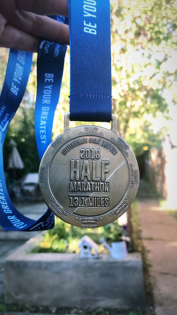 KarenWharfe's tweet photo. 2nd half done 😀🏃🏽♀️🏅it was tough out there hills and heat but I did it 🏃🏽♀️🙌🏼 #runur #medalmonday #GreatEastRun https://t.co/H6f5aeBpyz