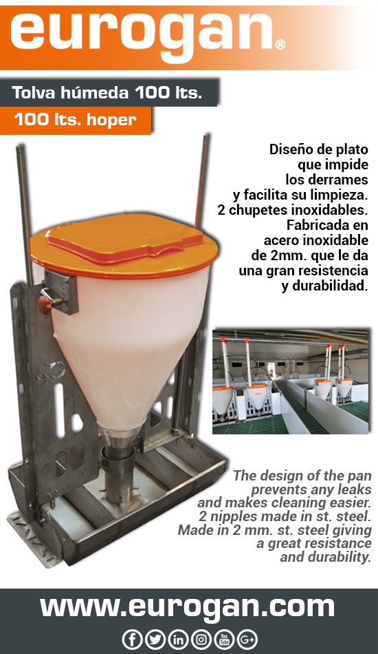 ✅ goo.gl/TghFik 🌐 eurogan@eurogan.com
EQUIPAMIENTO #PORCINO / #PORCINE EQUIPMENT
#ganaderia #livestock #granja #farm #pig #cerdo #tolvaCebo #Fatteningfeeders