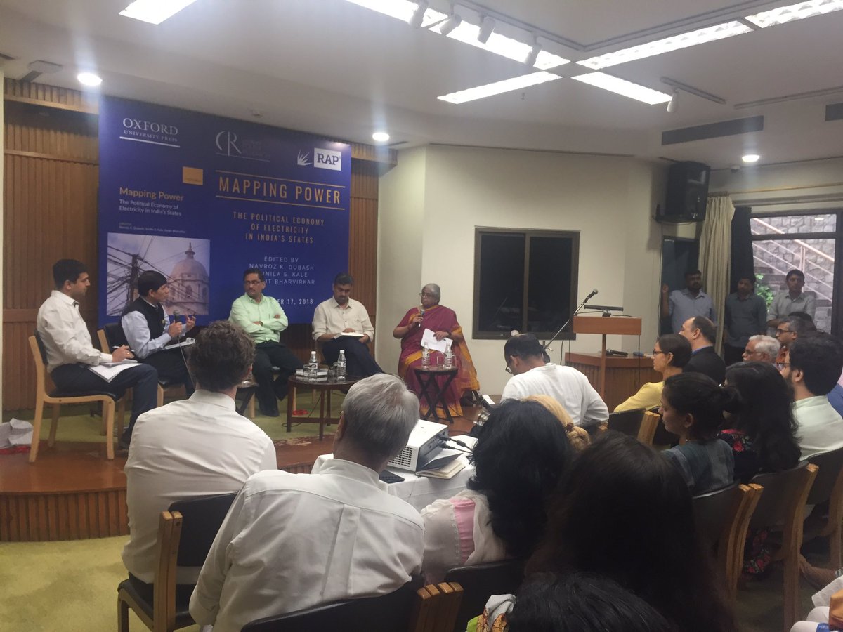 CPR_Climate's tweet image. &quot;I&apos;m a journalist, and we like to admire problems. So let&apos;s admire this one. If we are going to deal with electricity reforms, we have to work on the sequence and the design of the process.&quot; Aditi Phadnis telling it like it is at the launch of #MappingPower! @bsindia