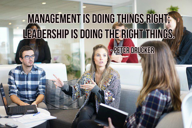 annemariayritys's tweet photo. Management is doing things right; leadership is doing the right things. - Peter Drucker #quote https://t.co/WzbTXEW6zN