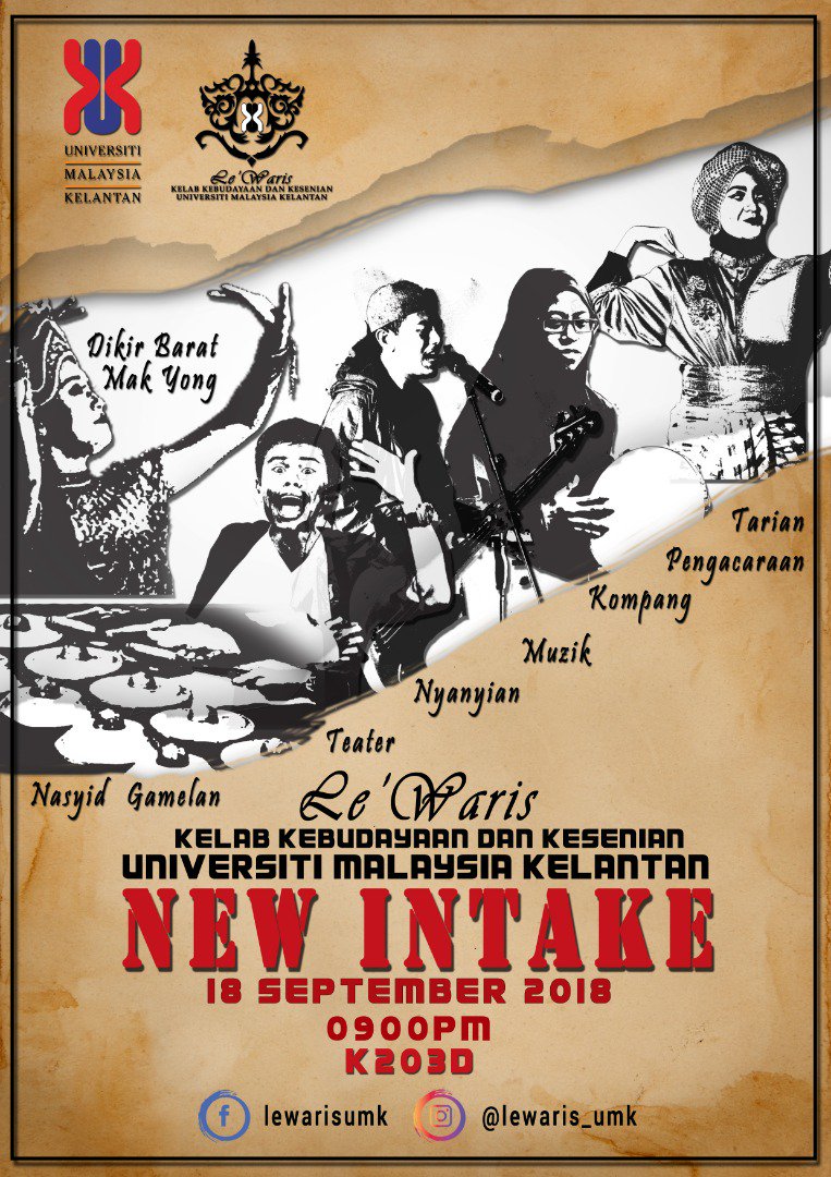 ney_nabila's tweet photo. Bagi yg berminat jom #umk #umkpc #lewarisumk #eruditeband #universitimalaysiakelantan https://t.co/9dBDqQUhgm