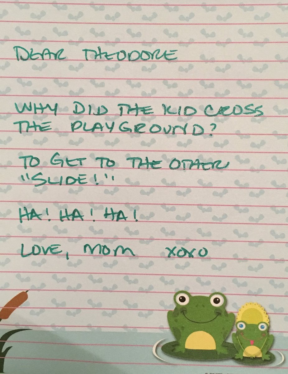 JaniceDean's tweet photo. Incase you needed a smile this morning here are the jokes I put in my kids lunch today. 😉 eyerolls are encouraged. #childishhumor https://t.co/mjuEAoDebt