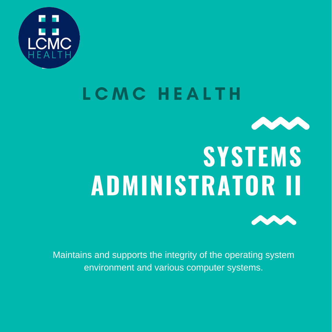 nolatech_jobs's tweet image. Systems Administrator II at @LCMCHealth LCMC Health More details at ow.ly/Jy0n30lOe50 #NOLATech #NOLATechJobs #Technology #Tech #NewOrleans #NOLAJobs #Jobs #Careers #TechJobs #Health #Systems #SystemsAdmin #VMware