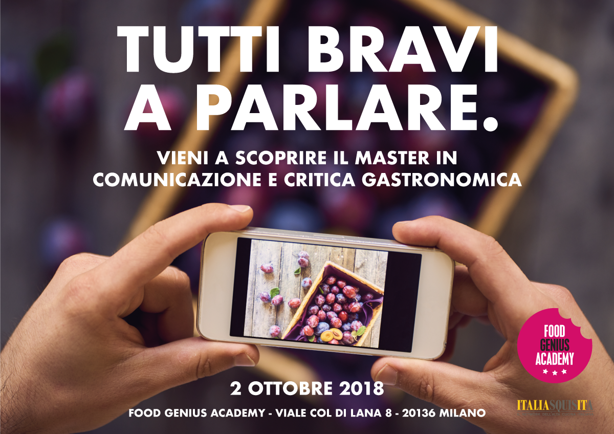 Il 2 ottobre a Milano sarà possibile incontrare i protagonisti della seconda edizione del Master in Comunicazione e Critica Gastronomica #openday italiasquisita.net/it/posts/il-nu…