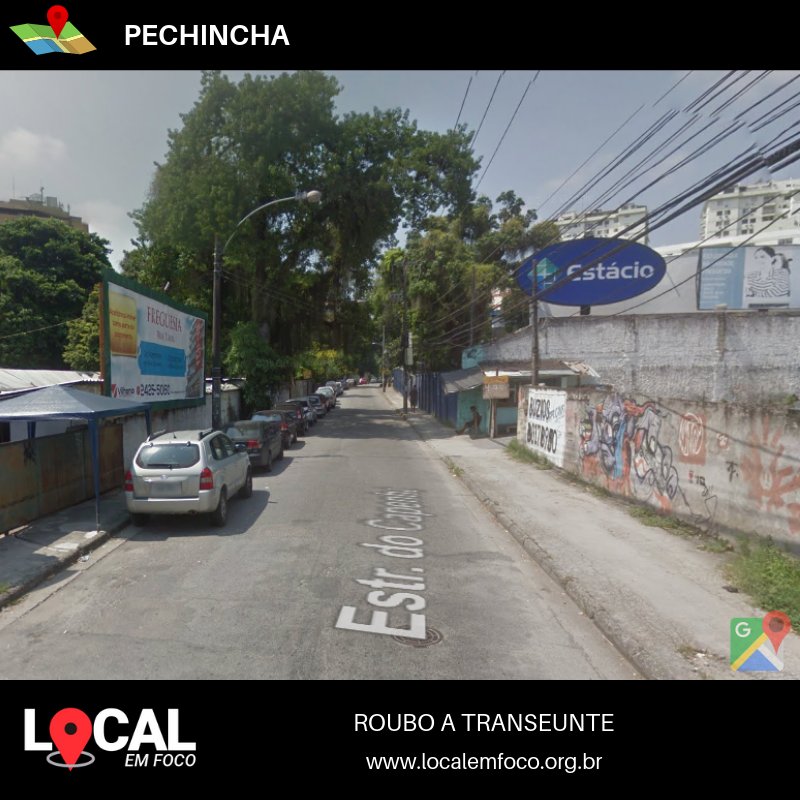 Local_EmFoco's tweet image. * Um jovem foi assaltado na Estrada do Capenha, próximo à Estácio. A vítima foi abordada por dois homens em uma moto, que levaram seu celular e carteira.

ROUBO A TRANSEUNTE 🚨
Estrada do Capenha - Pechincha
14/09 19h30

#LocalEmFoco #Pechincha