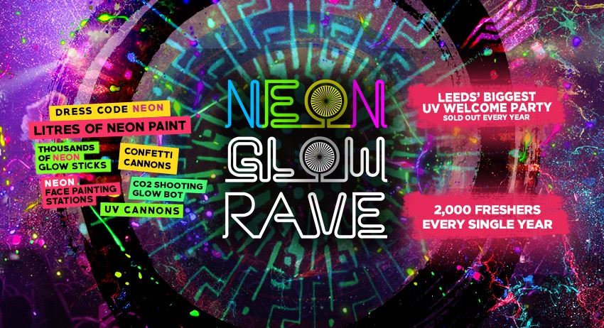 *LAST 50 TICKETS* Freshers…… are you ready for 2000+ UV NEON Radiating students to TAKE OVER Canal Mills in #Leeds? One of the best fresher parties last year so don't miss out! Get your tickets while you can. #LeedsFreshers #freshers2018 #WhatsonLeeds  > fatso.ma/x1Km