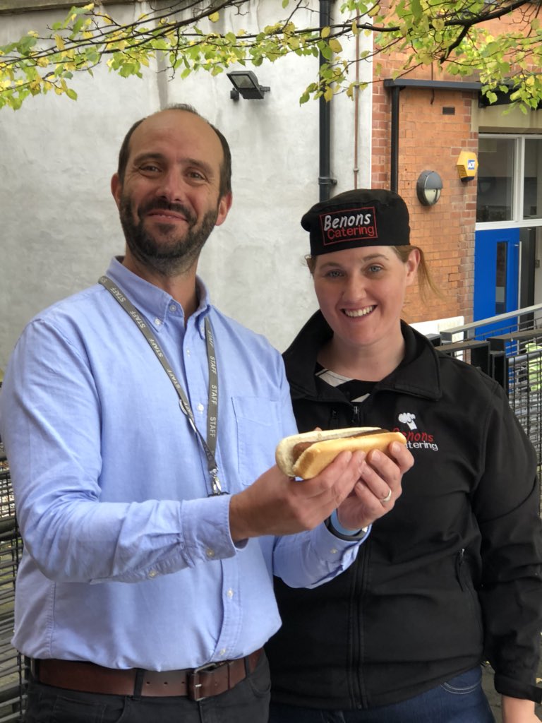 sill1968's tweet photo. Ben, Head of Student Support  @BenRE70 @ucenmcr @TheMcrCollege #Nicholls ... is that your second hotdog???😀 https://t.co/CFWauBBnq1