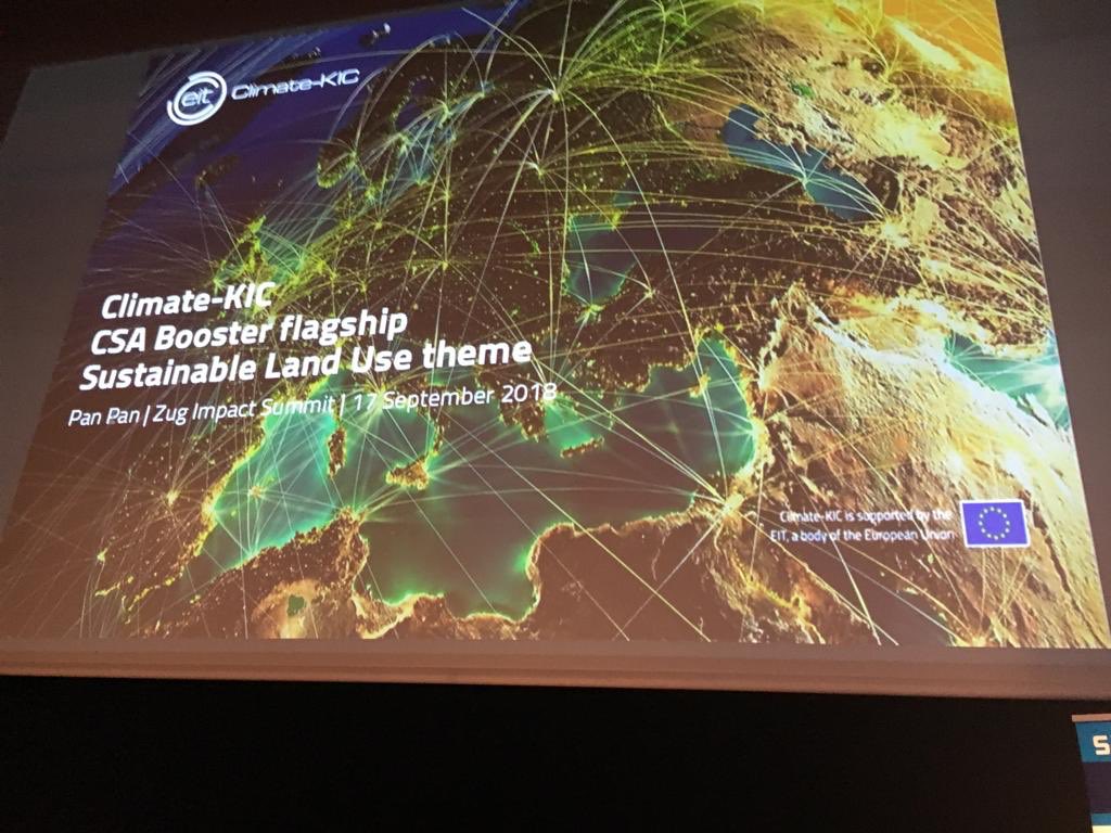 .⁦⁦@ClimateKIC⁩ @CSABooster⁩ director ⁦@pansquared⁩ is speaking on sustainable agrifood systems and climate-smart agriculture at today’s #SIIAZug Impact Summit (Earth and Finance) #SDGs #earthfinance #swissimpact #CSA