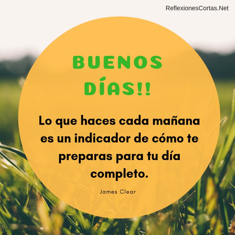 Aprovecha bien tus mañanas... Planea bien tu día! ;)