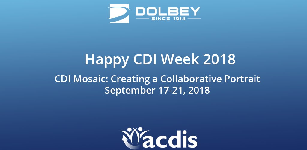 DolbeyFusion's tweet photo. Happy #CDIWeek2018! @ACDIS developed this week to recognize all the awesome CDI Specialists out there! Your expertise and hard-work does not go unnoticed!

Make sure to follow them for more updates and resources. https://t.co/5BBJLQZHWk