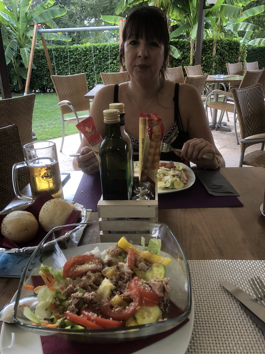 CJ1751's tweet photo. After a morning driving the special roads north of #LakeGarda #Italy time for lunch 🥗 with @mrsmoneypenny1 #2as1 #Roadtrip2018 #Soulmates ❤️❤️ Bon appetite all 👍😃 https://t.co/VVVUXTcVEH