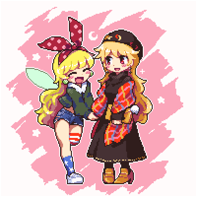クラウンピース ,純狐(東方プロジェクト) 「パルコクラピと純狐 クラウンピース ,純狐(東方プロジェクト) 「パルコクラピと純狐