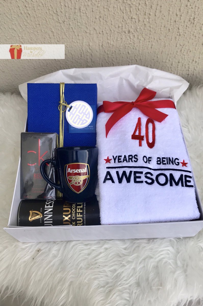 One of our most requested Gift for Him 
#birthdayhampers #birthdaygift #giftforhim #maybirthday #40yearsofbeingawesome #arsenal #hampersbymichelle