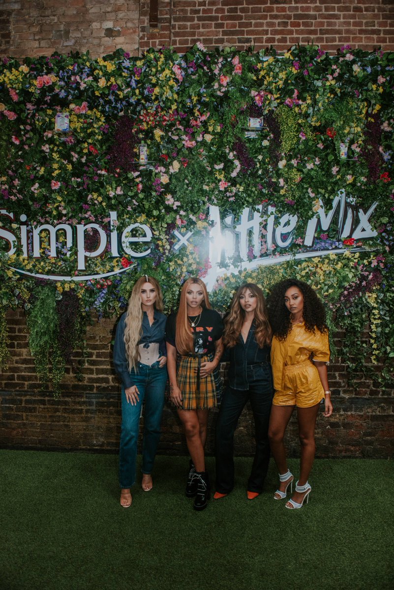 LittleMix's tweet photo. Throwback to our #SimpleXLittleMix event @simpleskin 💛💜 https://t.co/lYaRfcx5zN