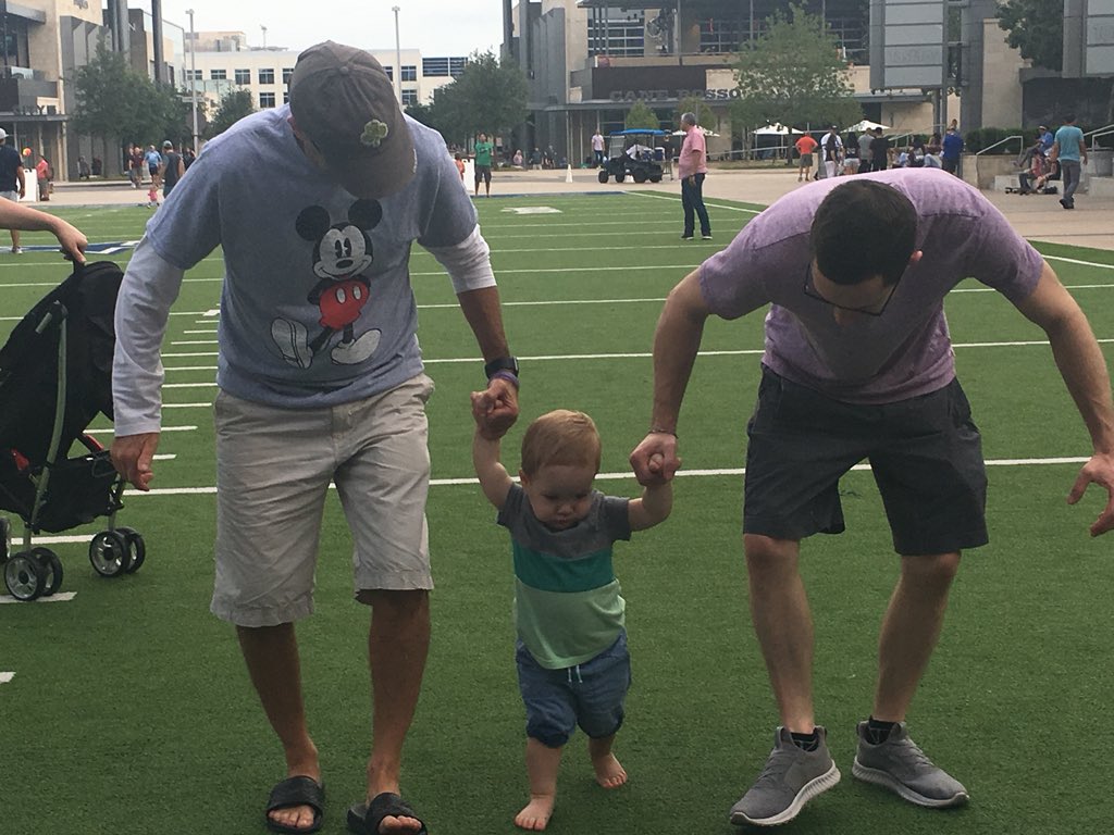 Livin large in the Lone Star State with Super Deac and his Super dad! #lovethoseboys