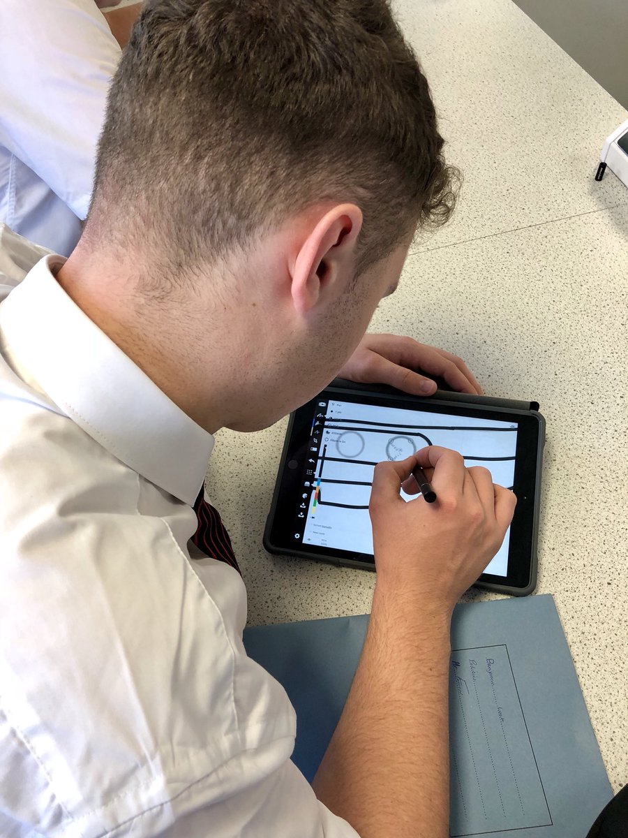 CyresDt's tweet photo. Year 13 working on the Air Max 1 project using the @ConceptsApp and the new iPad. Students viewed last years #NikeOnAir winners for inspiration.#Miniswoosh #Appleteacher #ipaded #Stcyreschat #AppleEDU https://t.co/9k77dzSW6E