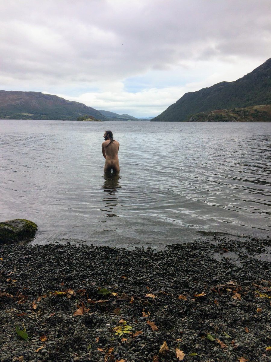 random_dave's tweet photo. #Septembare continues with a wee swim in the 13 degree Ullswater https://t.co/vI1g2VGeed