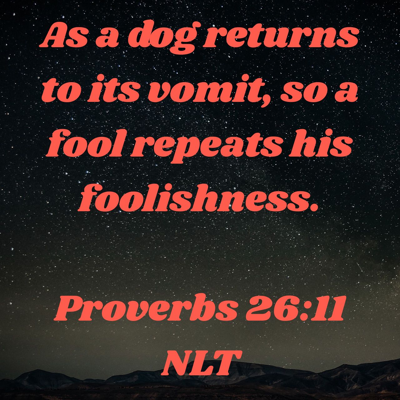 A Dog Will Return To His Vomit