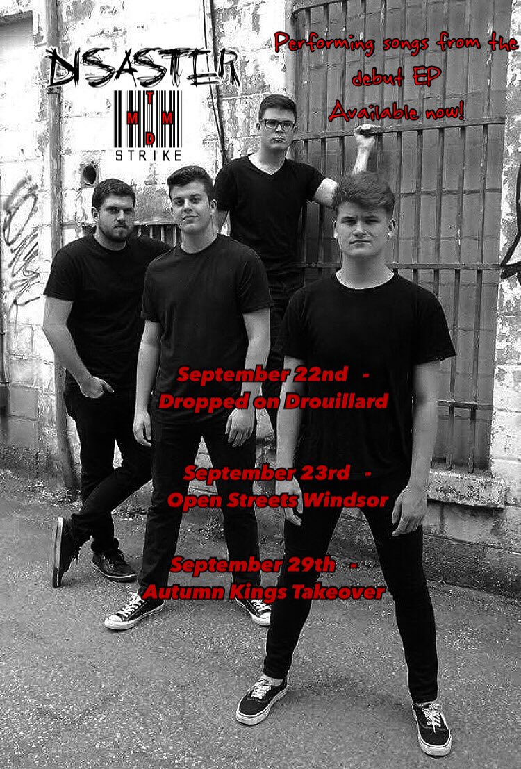 DisasterStrike4's tweet photo. We got an insane set of shows coming up this month! Coming back with some of our favourite events to play at! Dropped on Drouillard and Open Streets is always great. THEN, we play at Rock Star Music Hall on September 29th!! You won’t wanna miss these shows🤙🏻🔥🎧 #DisasterStrike https://t.co/owwtWoXLf0