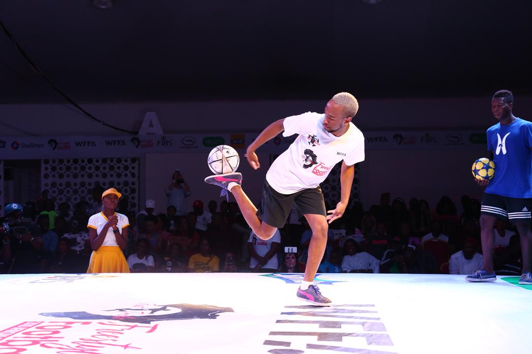MTNNG's tweet photo. 2nd place went to Yousef Riesco from Egypt, for 3rd place, we had Abdullah Emad from Sudan and lastly, in 4th place was Ashley Mkhize from South Africa. They were all winners and all went home with prizes. #AFFC18 #FeetandTricks #WhereFootballLives https://t.co/x5wUYEmdQd