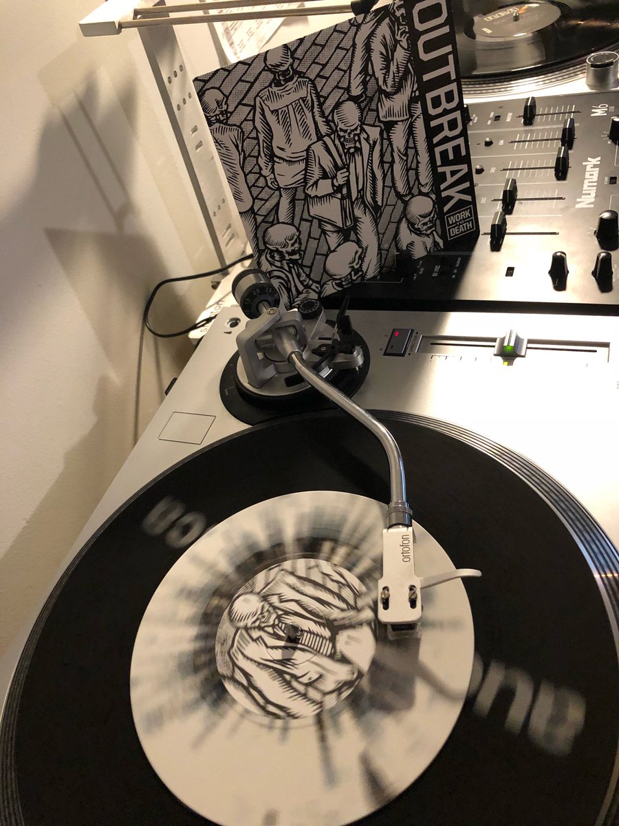 9/16- <a href="/NashRockCity/">Drew Wilson</a> spinning this solid as the grave 7” from Outbreak live on <a href="/WXNAfm/">WXNA 101.5 FM</a> A challenge for us to catch it going out live over the airwaves since the track is a blistering punk rock 38 seconds long. But the bone outburst label/vinyl color from <a href="/tfr/">Think Fast Records</a> too cool not to