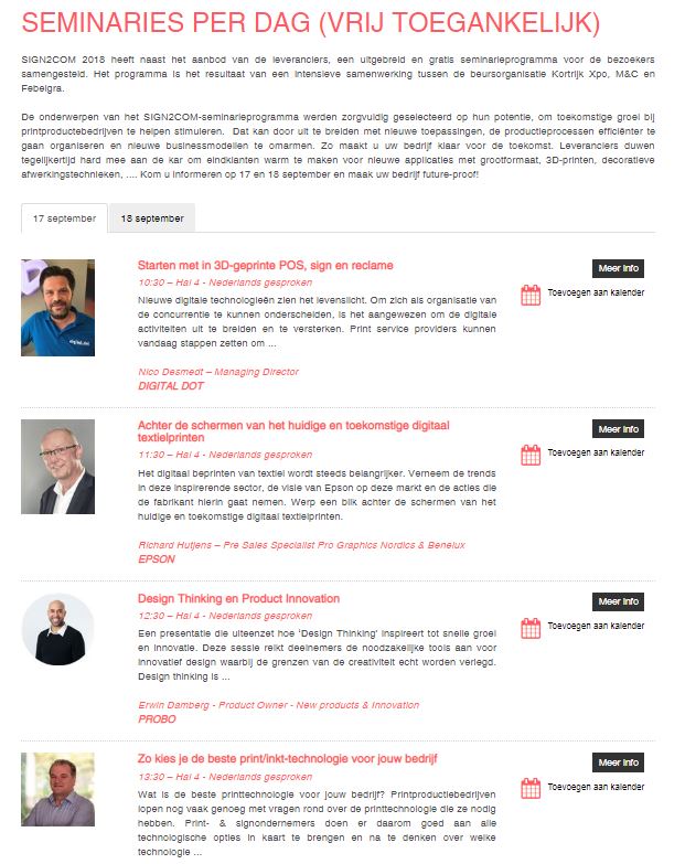 Sign2Com2021's tweet photo. Maak jouw bedrijf klaar voor de toekomst en kom je informeren op één van de gratis seminaries van vandaag op #sign2com. Ontdek hier het volledige programma ‣ https://t.co/iz3eaumoih https://t.co/UHgXfm7bus