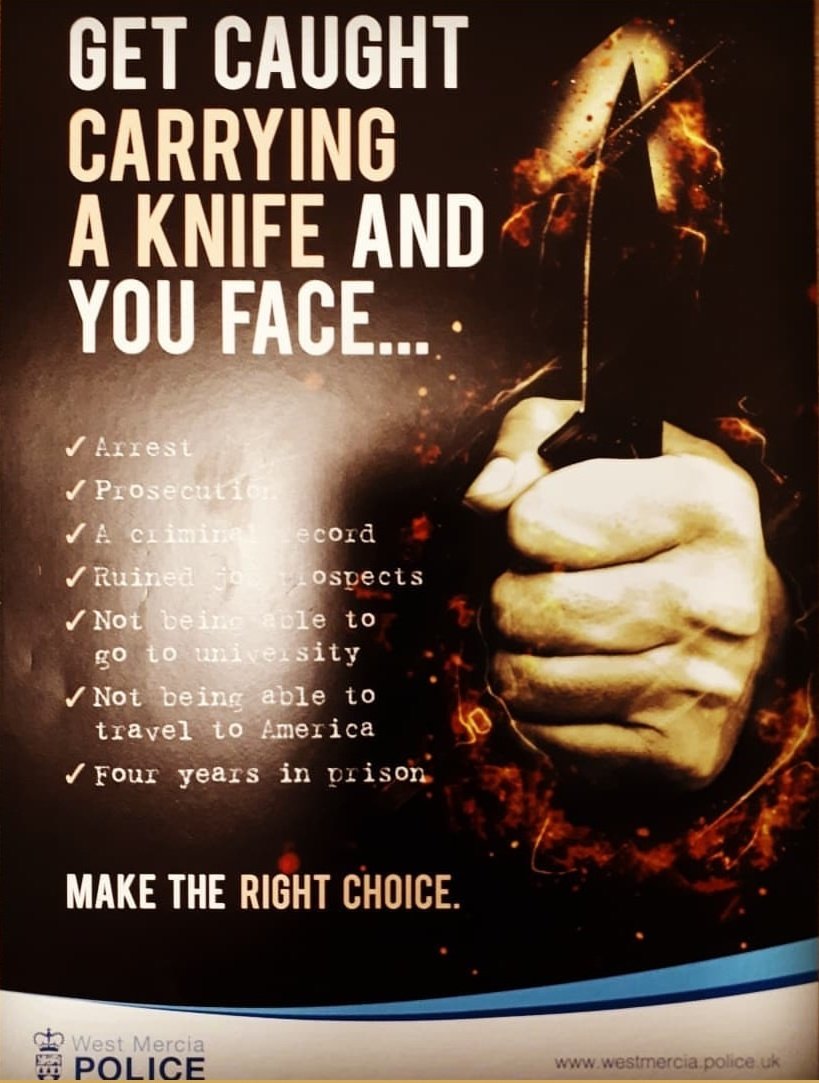 ShrewsburyCops's tweet photo. This week sees the start of our annual Knife Crime initiative #opscepter please don't get caught with knives #SurrenderYourKnife #localpolicing #police https://t.co/svakkyb6gg