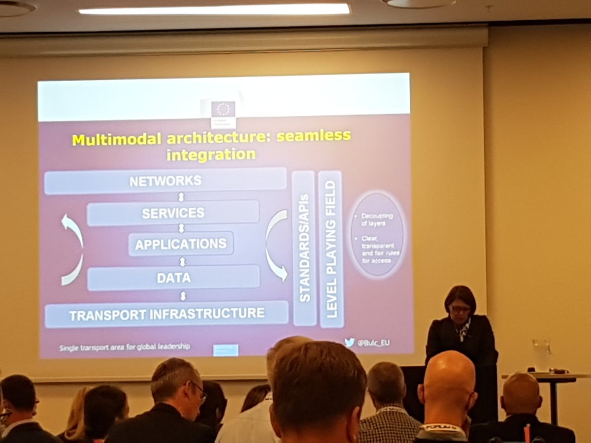 katakalat's tweet photo. Key to multimodality is interoperability, that again calls for cooperation and technological foundation that is open for all. #MaaSummit2018 #ITSWC18 @Bulc_EU https://t.co/GoAMTATs5z