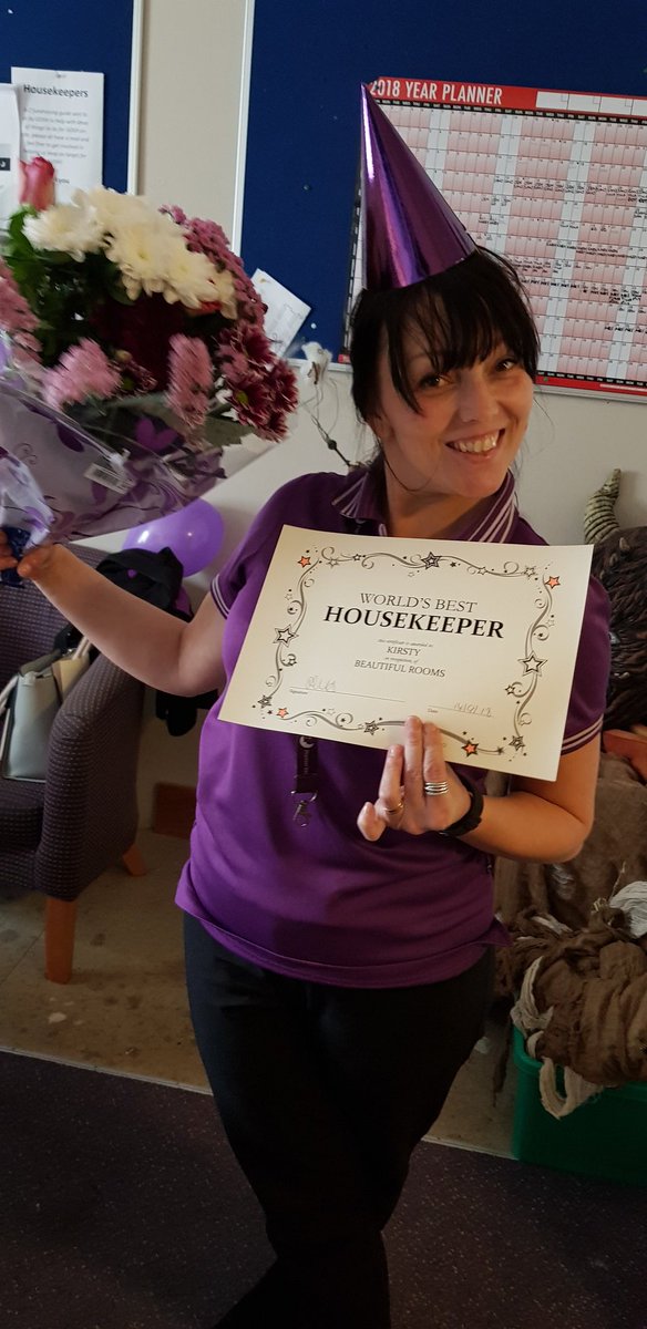 Well done Kirsty! Highest room audit score! Flowers and a beautiful rooms certificate, keep up the good work! 💕 #Beautifulrooms <a href="/louiseyarwood1/">louise yarwood</a> <a href="/pi_lancashire/">PI Lancashire Area</a>