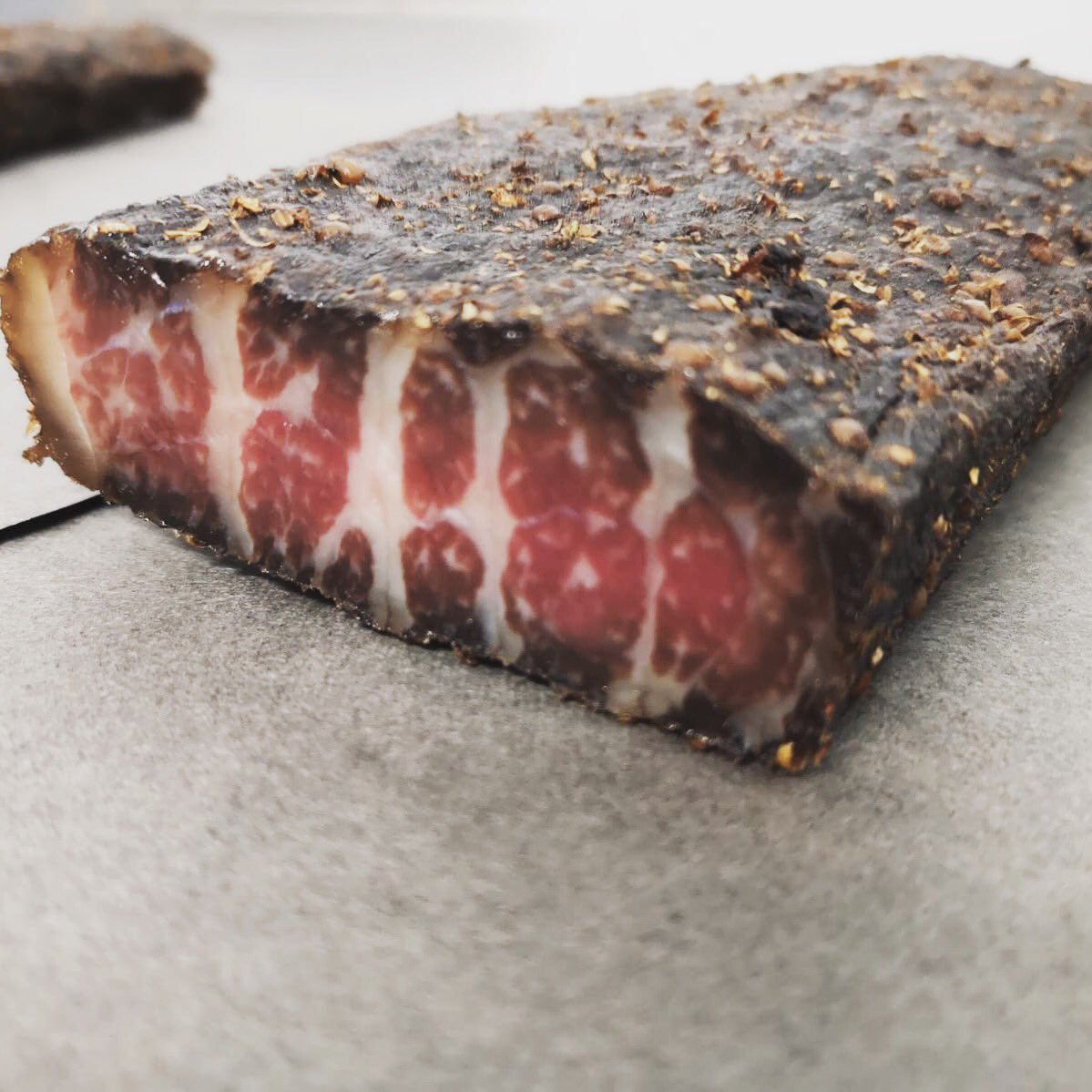 A bit of marbling this Monday in our #Wagyu #biltong #wagyubiltong