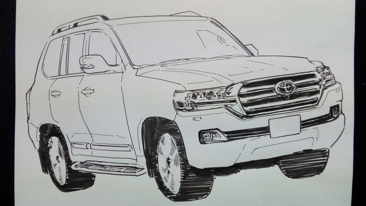 結城るい トヨタ Toyota ランドクルーザー ラクガキ ペン画 絵描きの輪 イラスト王国 アナログイラスト ランクル T Co Rz7zvnrgpx Twitter