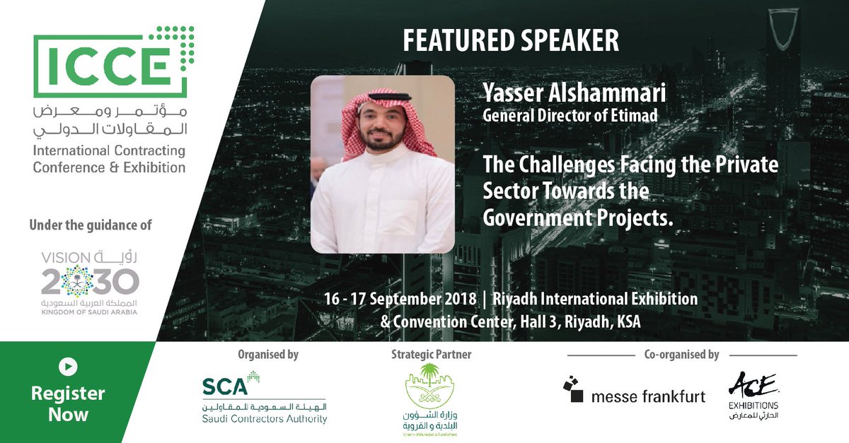 ICCE_KSA's tweet photo. #ICCE2018 Speakers:

Come and join us at the on-going International #Contracting Conference &amp; Exhibition at #Riyadh International Conventions &amp; Exhibitions Center

Register here: https://t.co/Jun9aS53SM

#construction #oilandgas #architect #messefrankfurt #SCA #contractors https://t.co/76gVWBKYrz