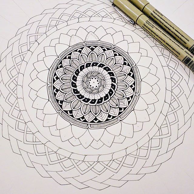 How to draw Sunset scenery with pencil, Mandala art for beginners | Easy mandala  drawing, Mandala design art, Mandala art