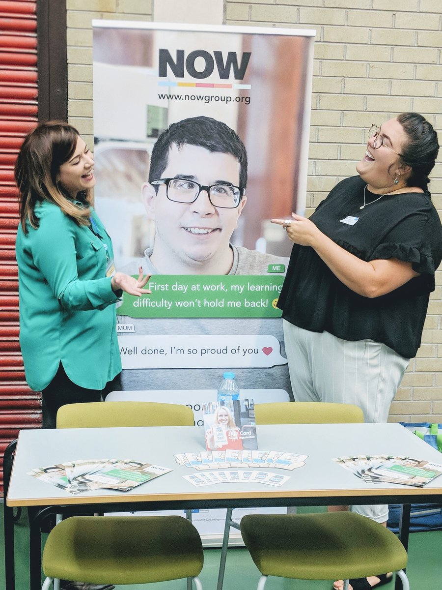 What Monday morning blues? Come &amp; see <a href="/Holly_Nowgroup/">Holly_Nowgroup</a> &amp; I at <a href="/NRCCollege/">NRCcollege</a> Farmlodge Ballymena  fresher's fair! #nowgroup #supportedemployment #mondayfunday #lovelyfreescones #jamcard
