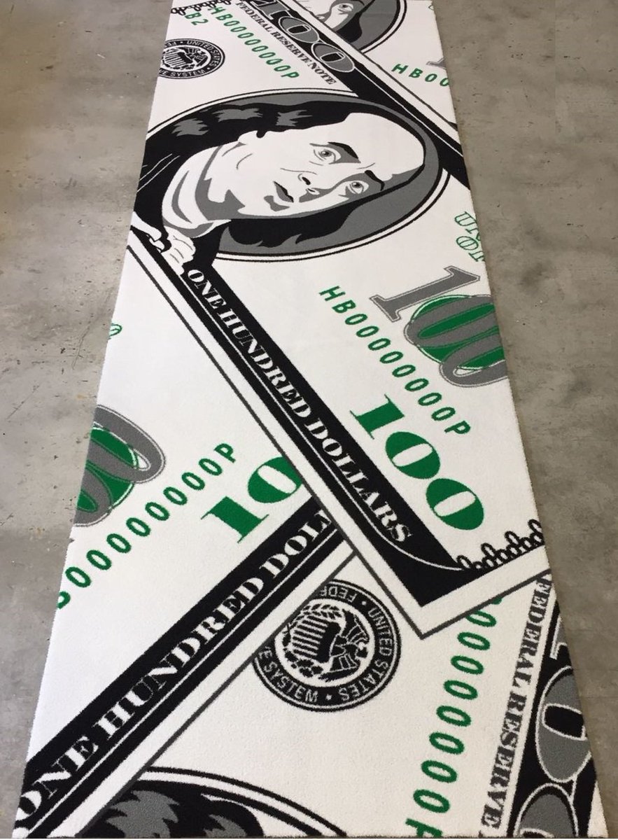 signgrass's tweet image. #Signgrass® synthetic grass design - Feel like a 'millionaire' when you walk on this state-of-the-art red carpet! 
#syntheticturf #design #dollar #redcarpet