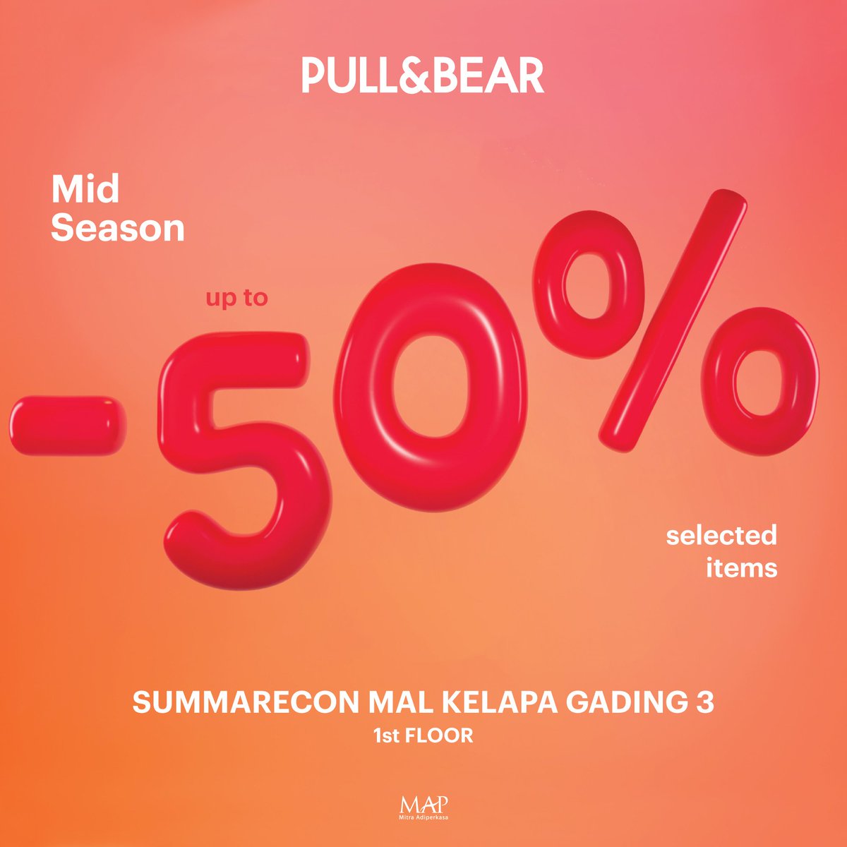 MKGLaPiazza's tweet photo. Nikmati diskon Mid Season hingga 50% di #PullnBear MKG 3 lantai 1 sampai tanggal 23 September 2018. S&K berlaku https://t.co/JFmaGs7P7X