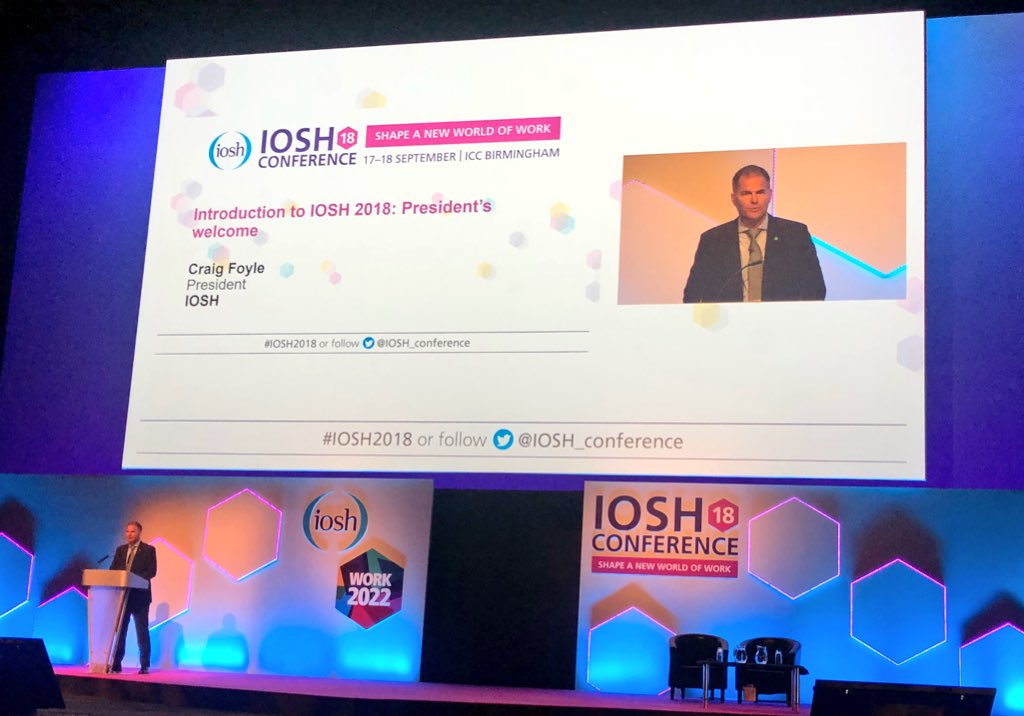 JmcnellyMFG's tweet image. President’s welcome @IOSH_conference #IOSH2018 #Work2022 Shape a new world of work #safety @ASSPSafety